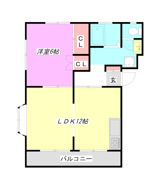 パークサイド久保稲荷 間取り