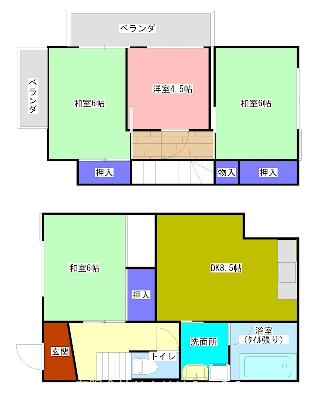 市川貸家 間取り