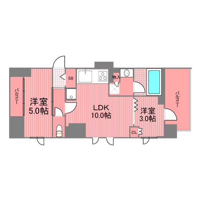 エクセレントシティ横浜鶴見 間取り図