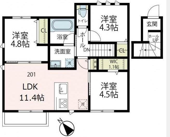 マモール弘明寺5 間取り図