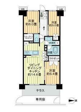 アクアブリーズ川崎 間取り図