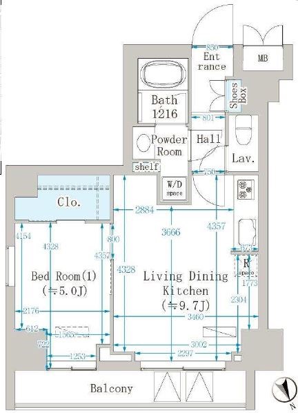 クレインメゾン新川通 間取り図