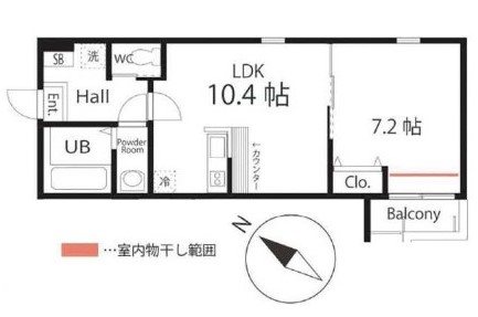 ハーミットクラブハウストゥギャザー戸塚 間取り図