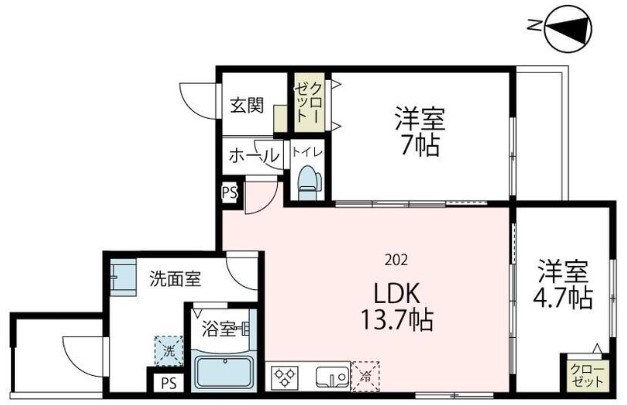 シャインハウス大口 間取り図