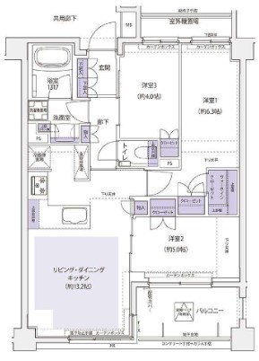 ケーディーエックスレジデンス横濱紅葉坂 間取り図