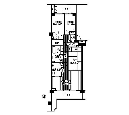 ガーデンポートⅢ番館 間取り図