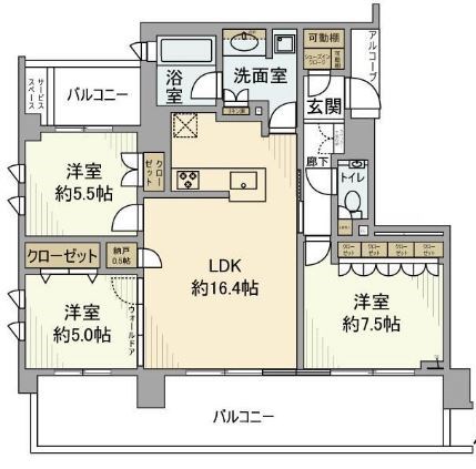 プラウド横浜岡野 間取り図