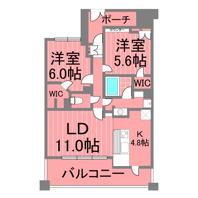 グライユール横浜 間取り図