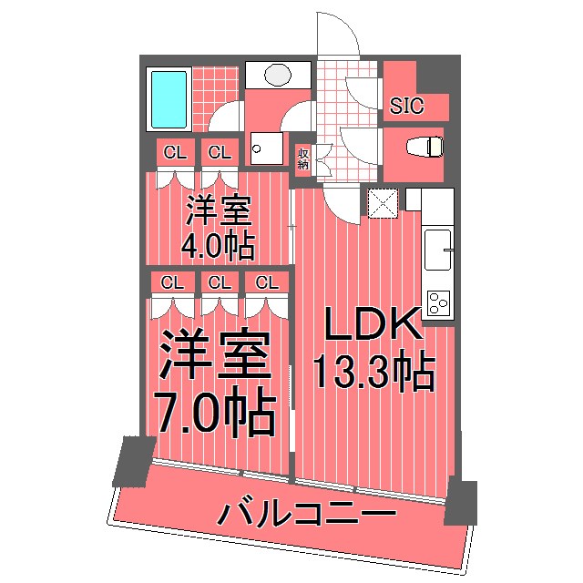 エムエムタワーズフォレシスL棟 間取り図