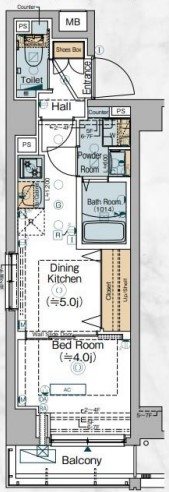 エステムコート横濱大口 間取り図