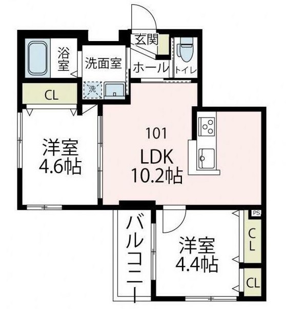 ベルズ鹿島田 間取り図