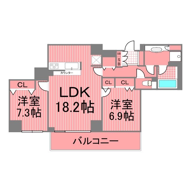 ドゥーエ横浜駅前 間取り図