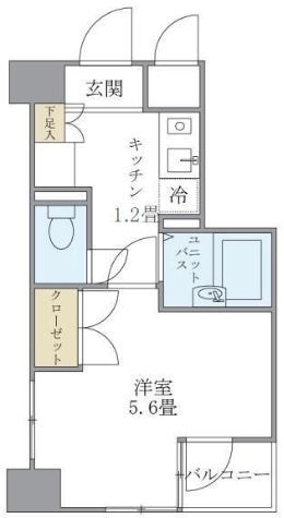 ケーディーエックスレジデンス横浜関内 間取り図