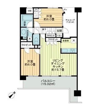 ナイスシティアリーナ横浜鶴見 間取り図