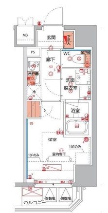 ハーモニーレジデンス横浜大通り公園エイラク 間取り図