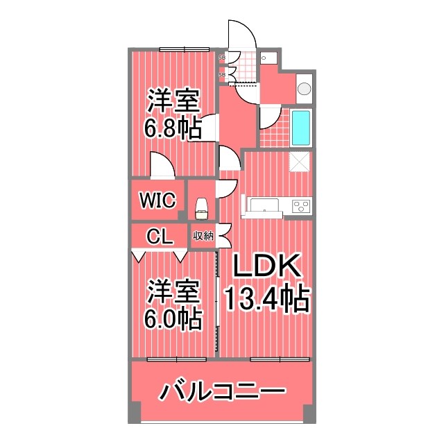 サンハイム鶴見A  間取り図