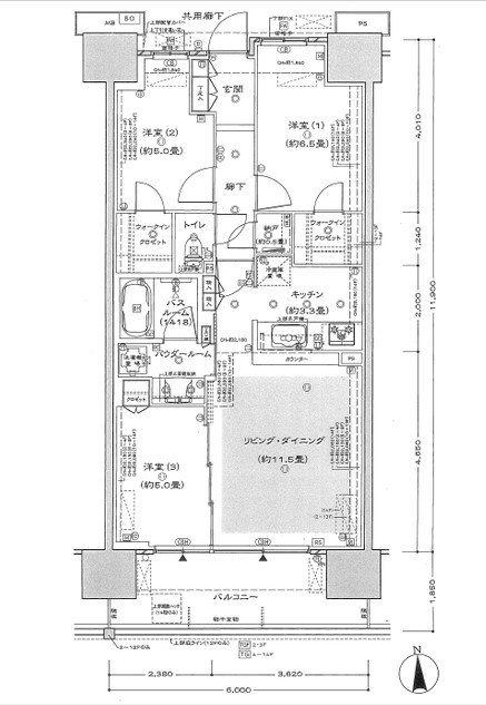 シティテラス川崎鈴木町グランドシーズンズ   間取り図