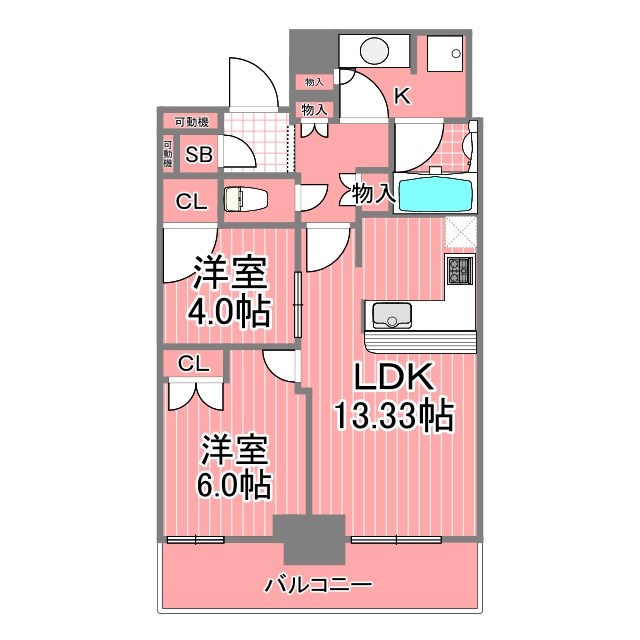 リヴァリエC棟 間取り図