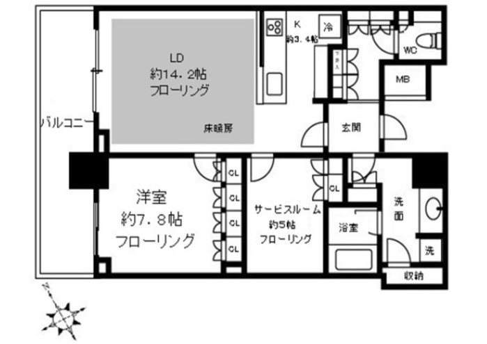 ザタワー横浜北仲 間取り図