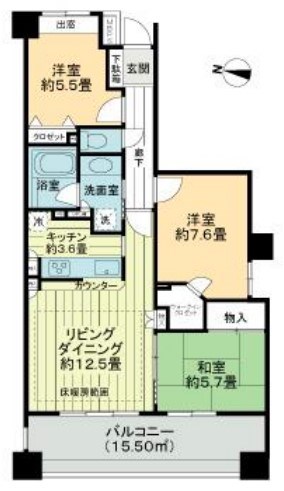 ライオンズスクエア川崎京町 間取り図