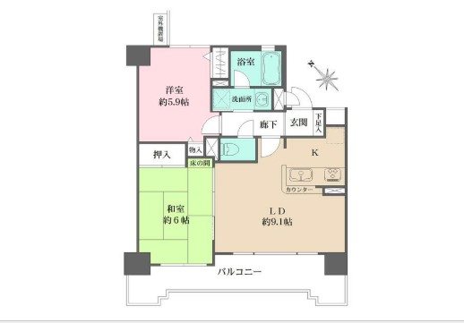 ナイスアーバン横濱駅東館  間取り図