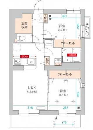 シャンデルブ  間取り図