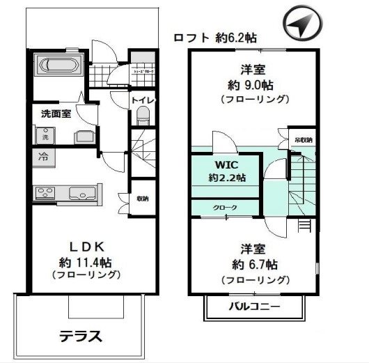 リュエル横浜 間取り図