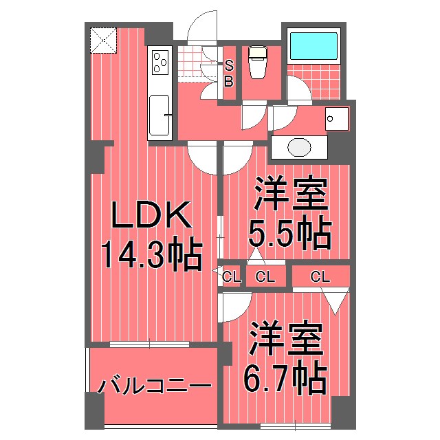 ドゥーエ横浜駅前 間取り図