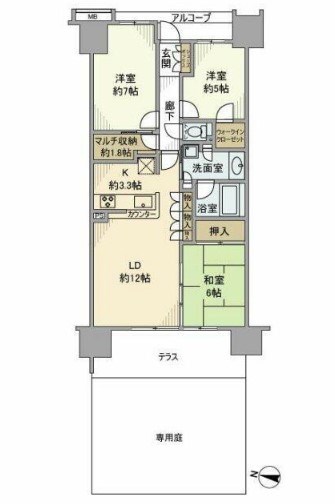 レジデンシャルスクエア  間取り図