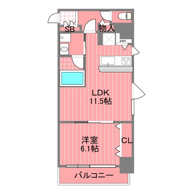 アーバンスクエア鶴見中央 間取り図