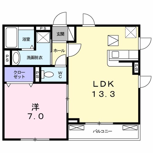 ベル大倉山ウエスト 間取り図