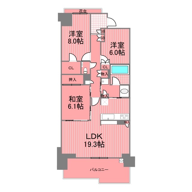 グランドメゾン東戸塚5番館 間取り図