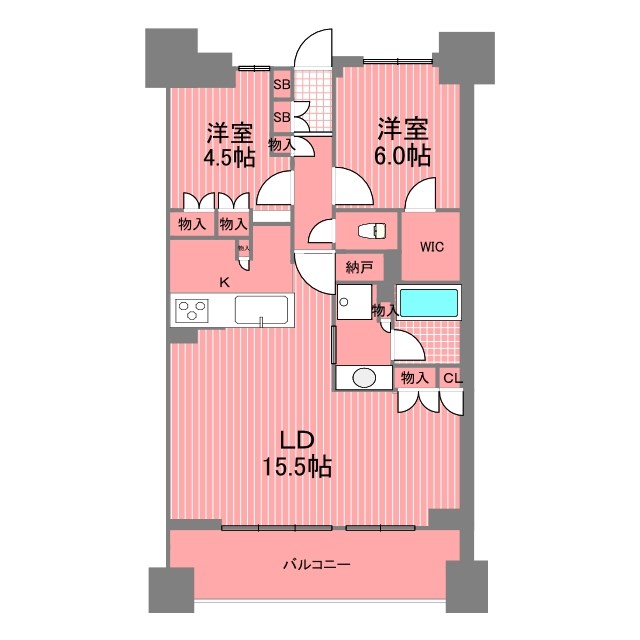 クリオレジダンス横濱ザマークス 間取り図