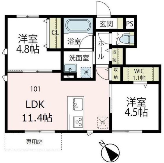 マモール弘明寺5 間取り図