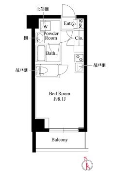 グリシーナ横浜桜木町  間取り図