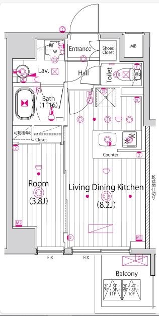 ガーラクレスタ横濱関内 間取り図