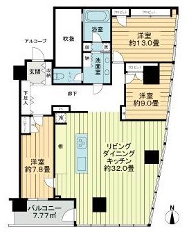 クレッセント川崎タワー 間取り図