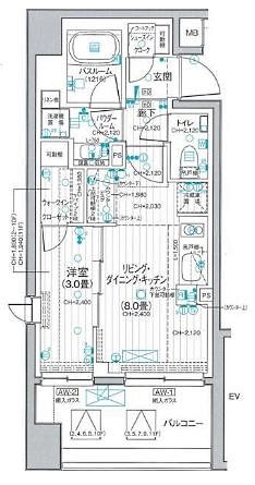 デュオステージ横濱桜木町 間取り図