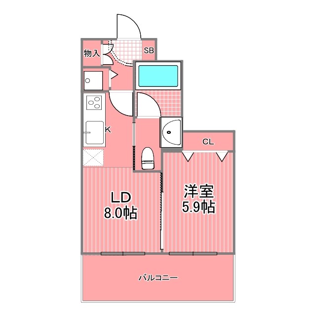 ライフレビュー横濱関内パークフロント 間取り図