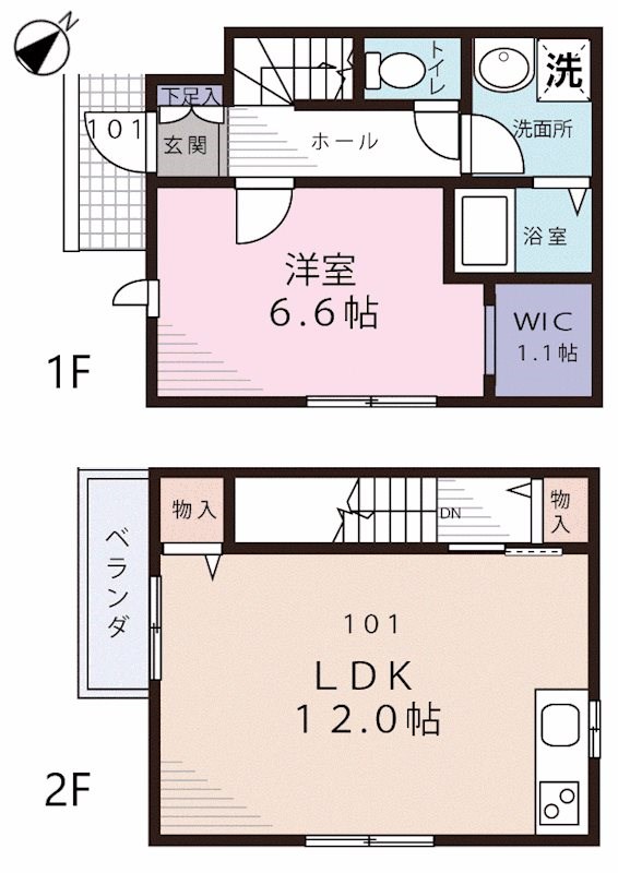 テッティヴェルディ横浜B 間取り図