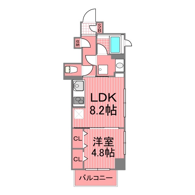 エーアンドイーレジデンス横濱石川町 間取り図