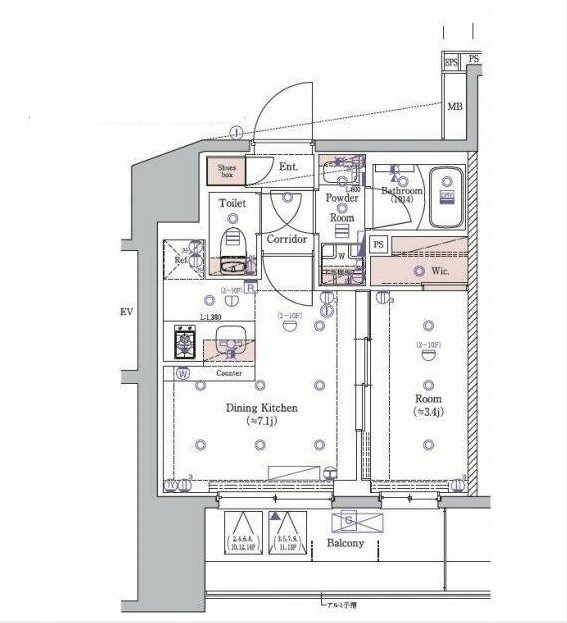 シーフォルムカワサキ 間取り図