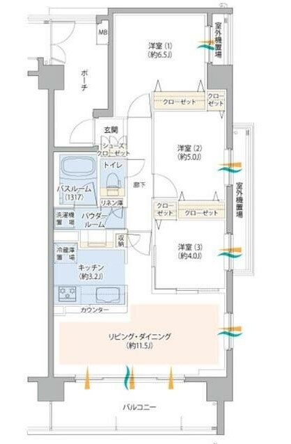 ガーラレジデンス綱島リバープレイス 間取り図