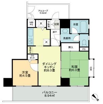 ライオンズマンション鶴見本町通り 間取り図