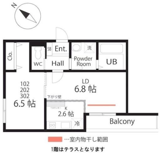 ハーミットクラブハウストゥギャザー横浜南軽井沢A号棟(仮) 間取り図