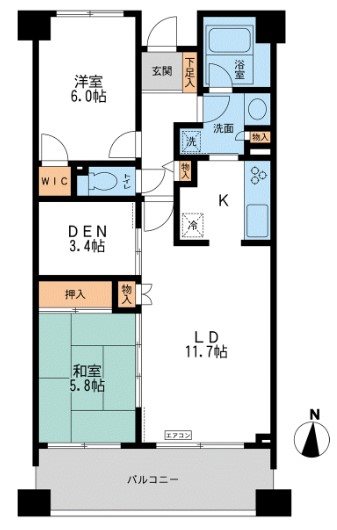 カッシア横濱ガーデン山 間取り図