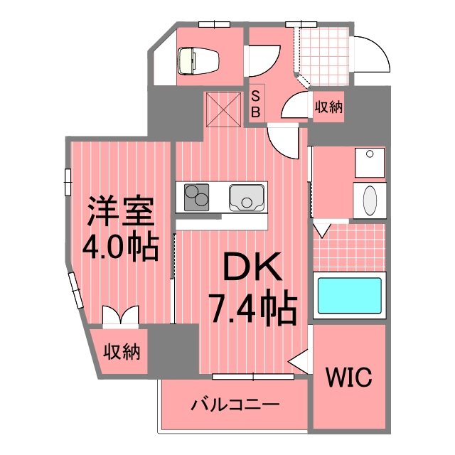 パウロニアバレーテイクエイト東神奈川 間取り図