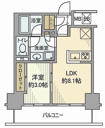 シエリア横浜阪東橋 間取り図