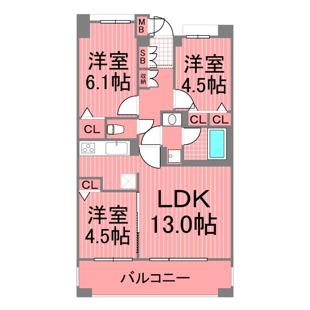 パークフラッツ横濱公園 間取り図