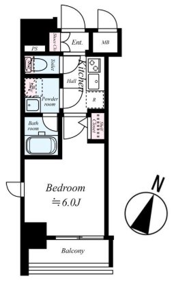 レア横濱阪東橋壱番館 間取り図